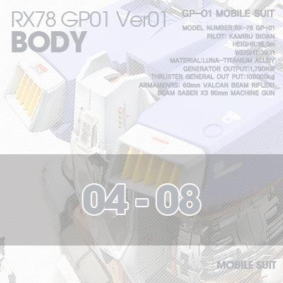 PG] RX78 GP-01 BODY 04-08