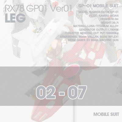 PG] RX78 GP-01 LEG 02-07