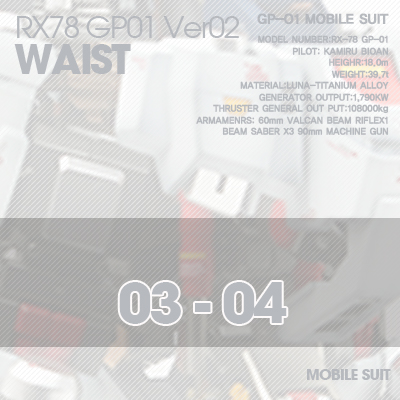 PG] RX78 GP-01Ver02 WAIST 03-04
