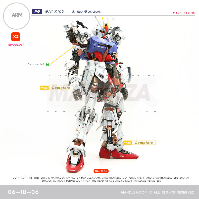 PG] GAT-X105 STRIKE GUNDAM ARM 06-18