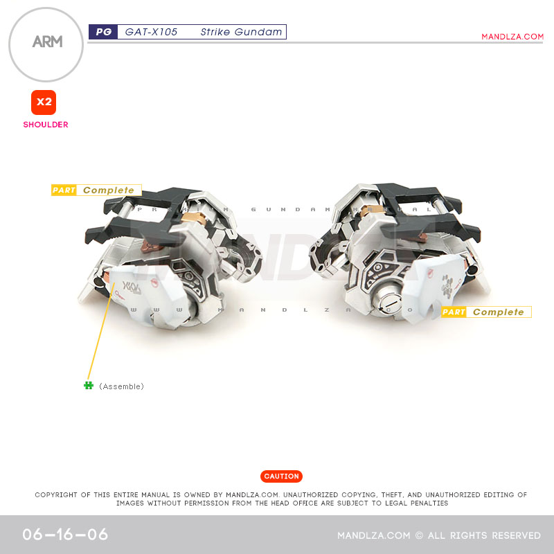 PG] GAT-X105 STRIKE GUNDAM ARM 06-16