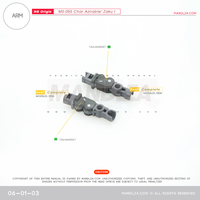 HG] The Origin-Zaku I ARM 06-01