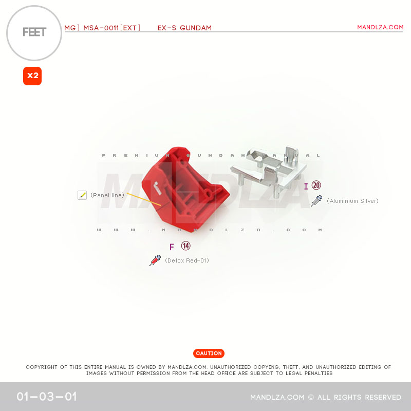 MG] EX-S GUNDAM FEET 01-03