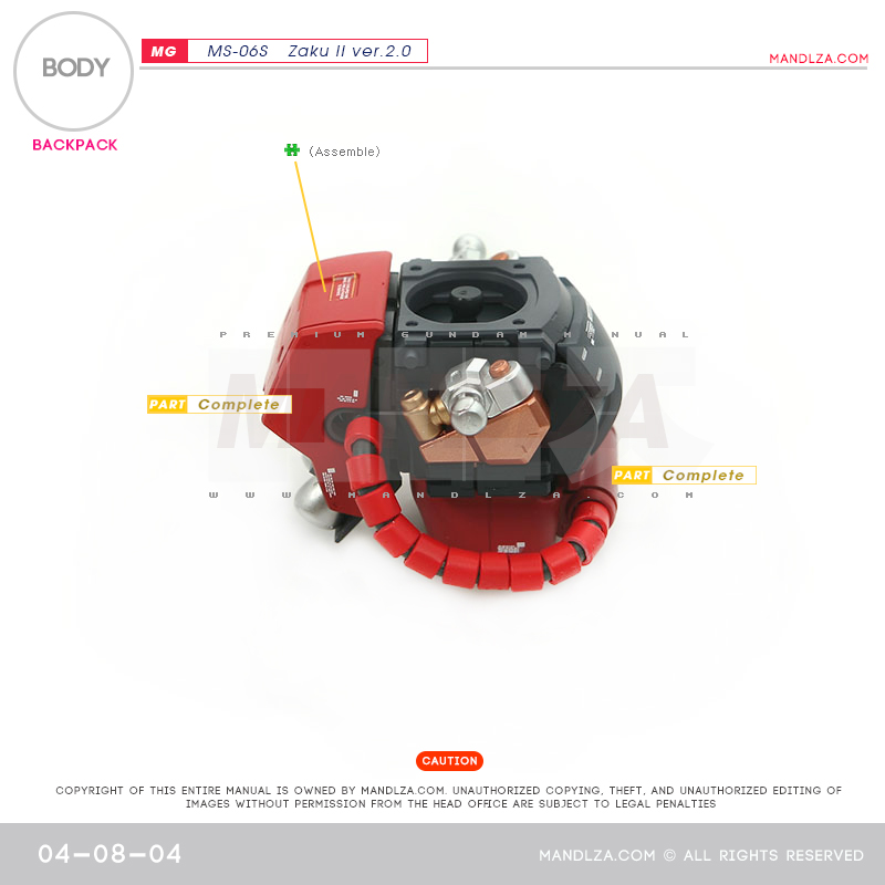 MG] Char Zaku 2.0 BODY 04-08