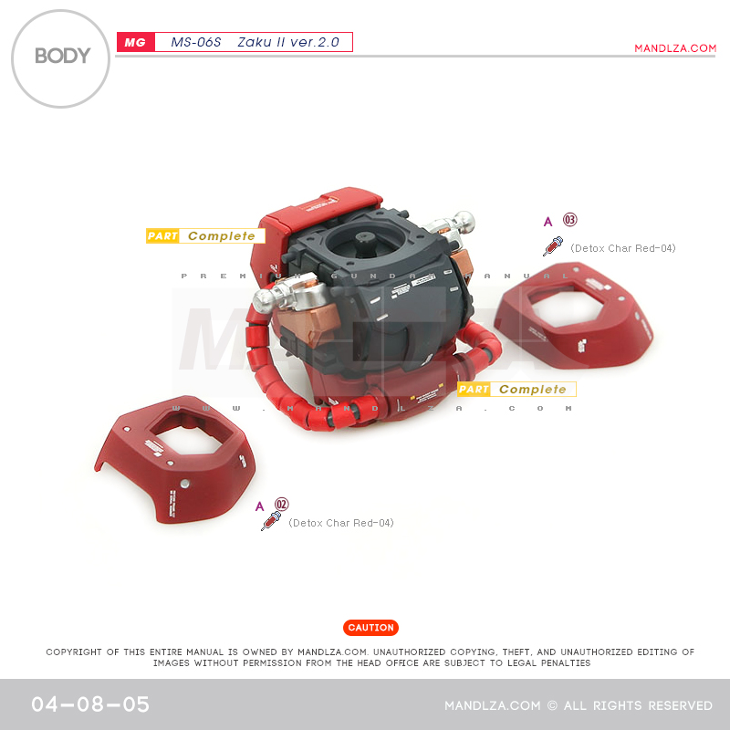 MG] Char Zaku 2.0 BODY 04-08