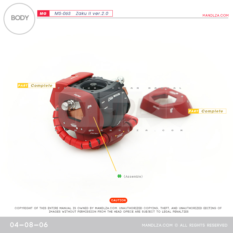 MG] Char Zaku 2.0 BODY 04-08