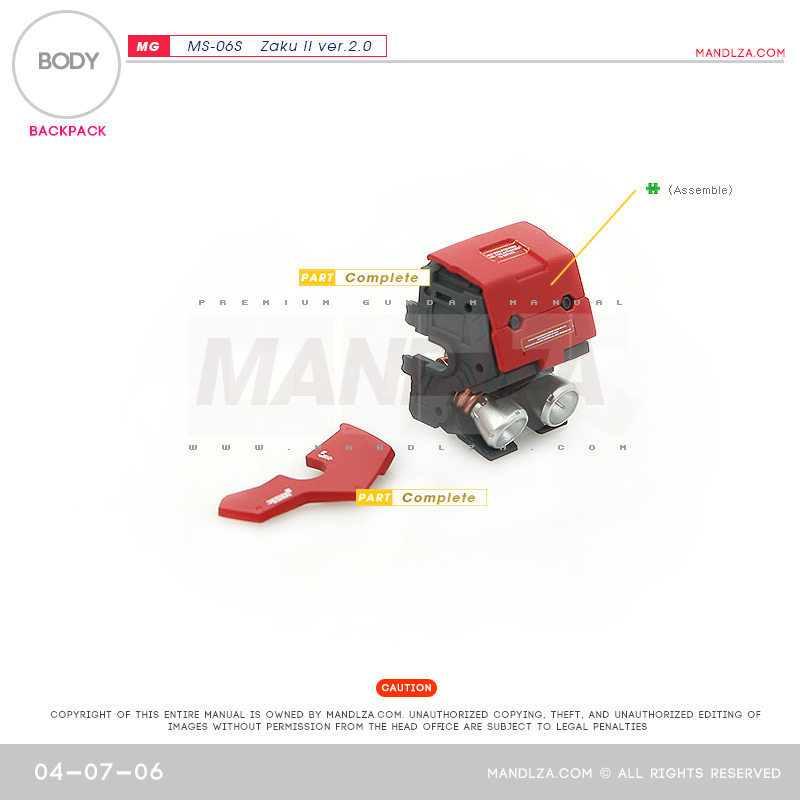 MG] Char Zaku 2.0 BODY 04-07