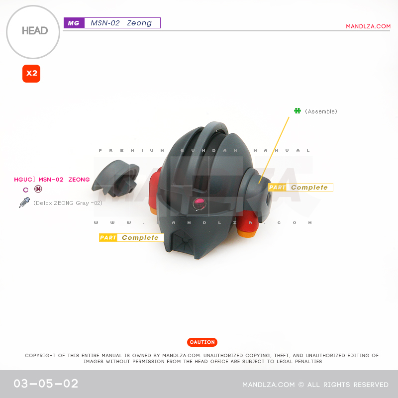 MG] MSN-02 ZEONG HEAD 03-05