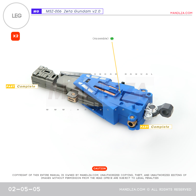 MG] MSZ-006 ZETA 2.0 LEG 02-05