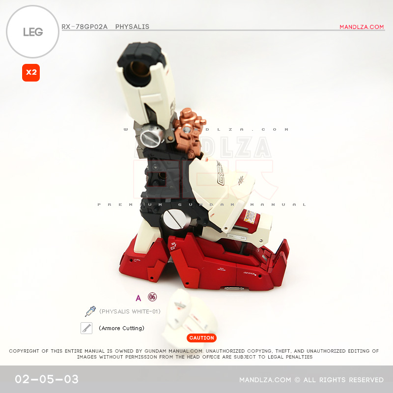 MG] RX78 GP02 PHYSALIS LEG 02-05