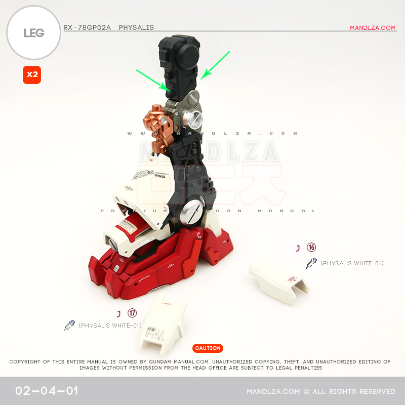 MG] RX78 GP02 PHYSALIS LEG 02-04