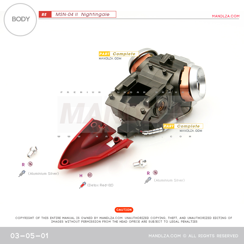 RE/100]MSN-04 Nightingale Body 03-05