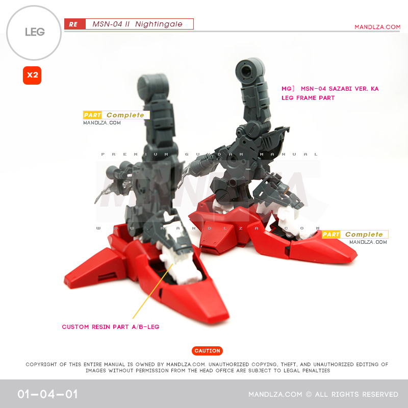 RE/100]MSN-04 Nightingale LEG 01-04