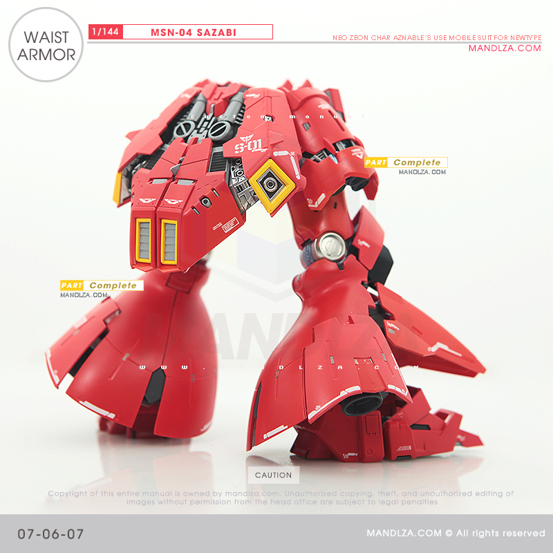 RG] MSN-04 SAZABI Waist Armor 07-06