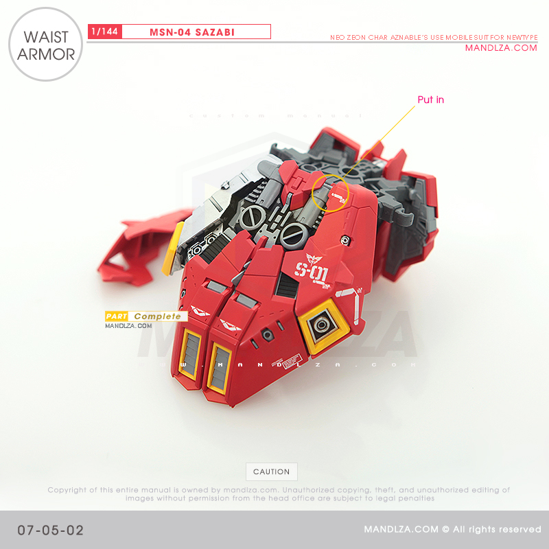 RG] MSN-04 SAZABI Waist Armor 07-05