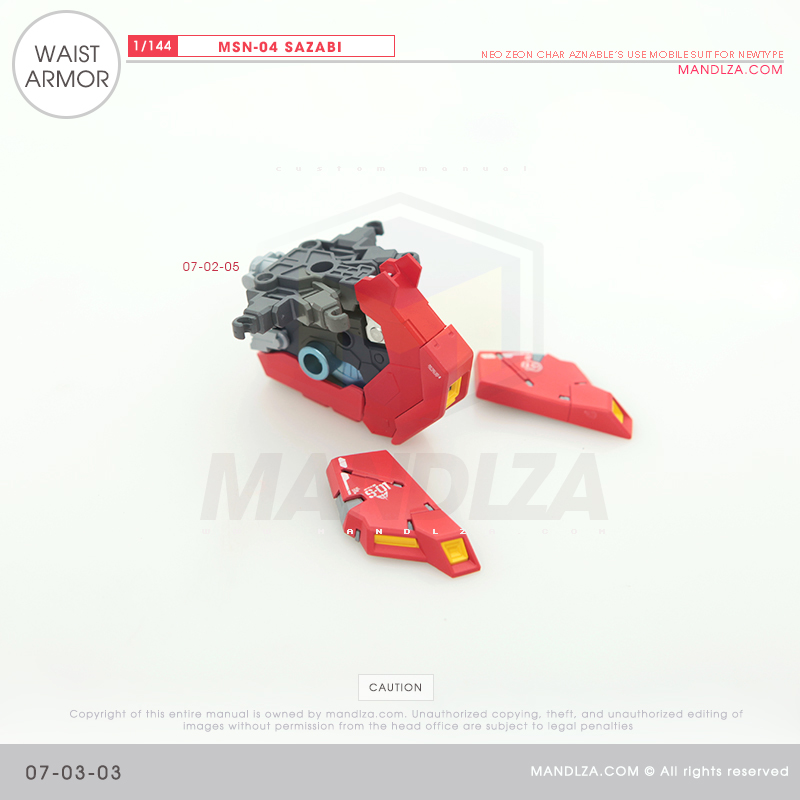 RG] MSN-04 SAZABI Waist Armor 07-03