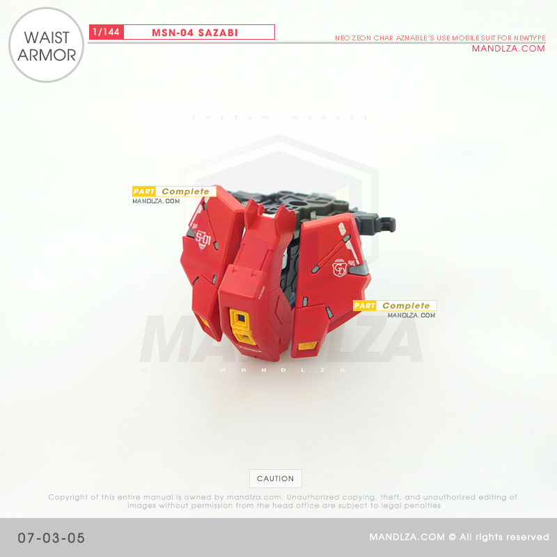 RG] MSN-04 SAZABI Waist Armor 07-03