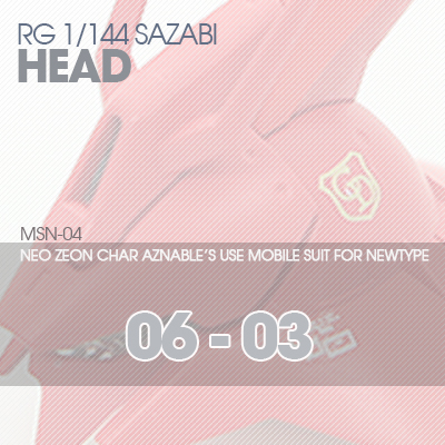 RG] MSN-04 SAZABI Head 06-03