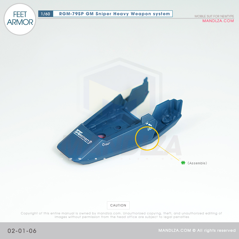 PG] RGM-79SP GM SNIPER FEET ARMOR 02-01 Free Sample