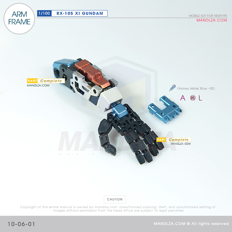 INJECTION] RX-105 XI GUNDAM ARM FRAME 10-06