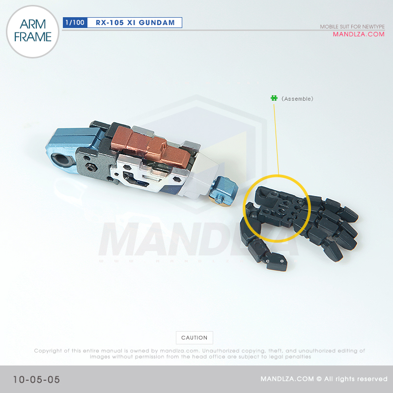 INJECTION] RX-105 XI GUNDAM ARM FRAME 10-05