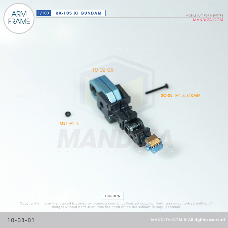 INJECTION] RX-105 XI GUNDAM ARM FRAME 10-03