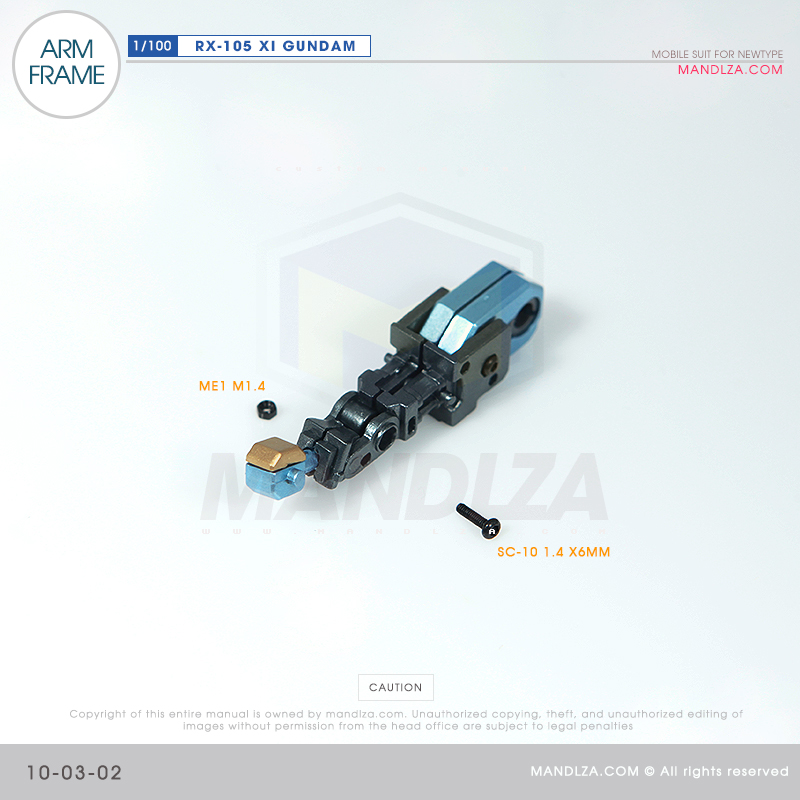 INJECTION] RX-105 XI GUNDAM ARM FRAME 10-03