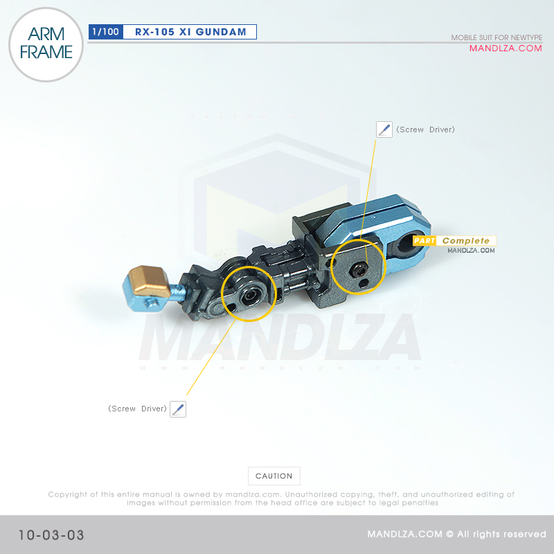 INJECTION] RX-105 XI GUNDAM ARM FRAME 10-03