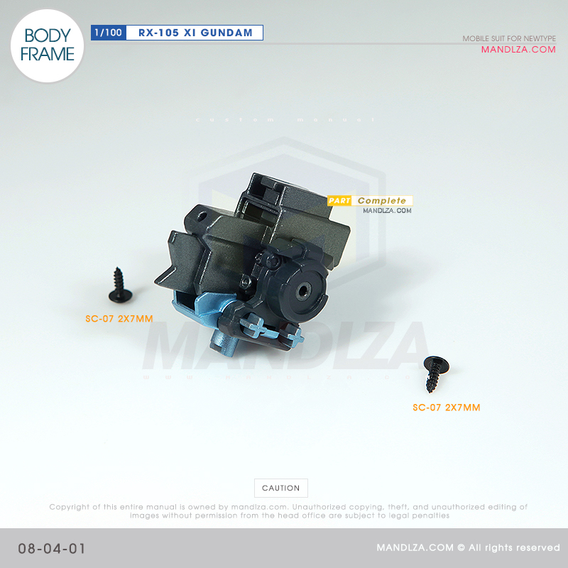 INJECTION] RX-105 XI GUNDAM BODY FRAME 08-04