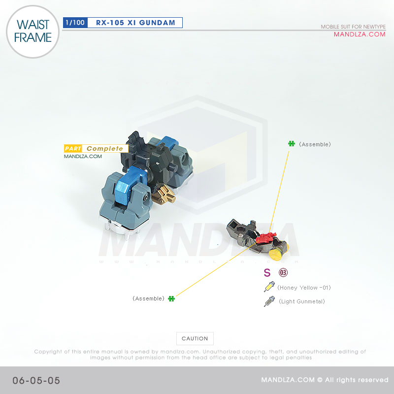 INJECTION] RX-105 XI GUNDAM WAIST FRAME 06-05