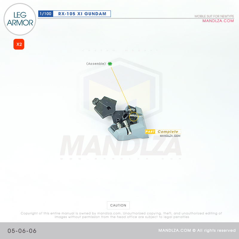 INJECTION] RX-105 XI GUNDAM LEG ARMOR 05-06