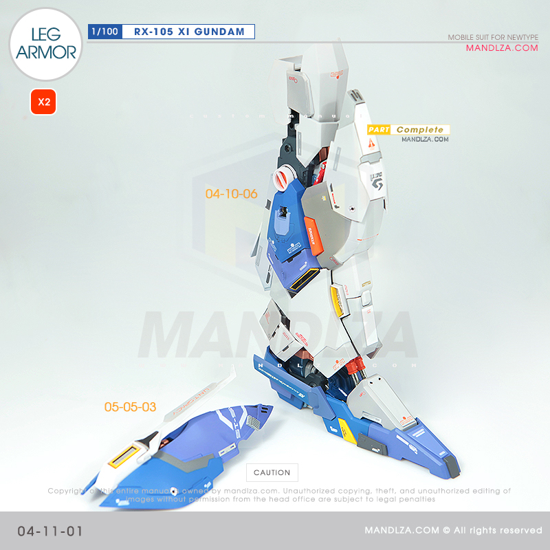 INJECTION] RX-105 XI GUNDAM LEG ARMOR 04-11