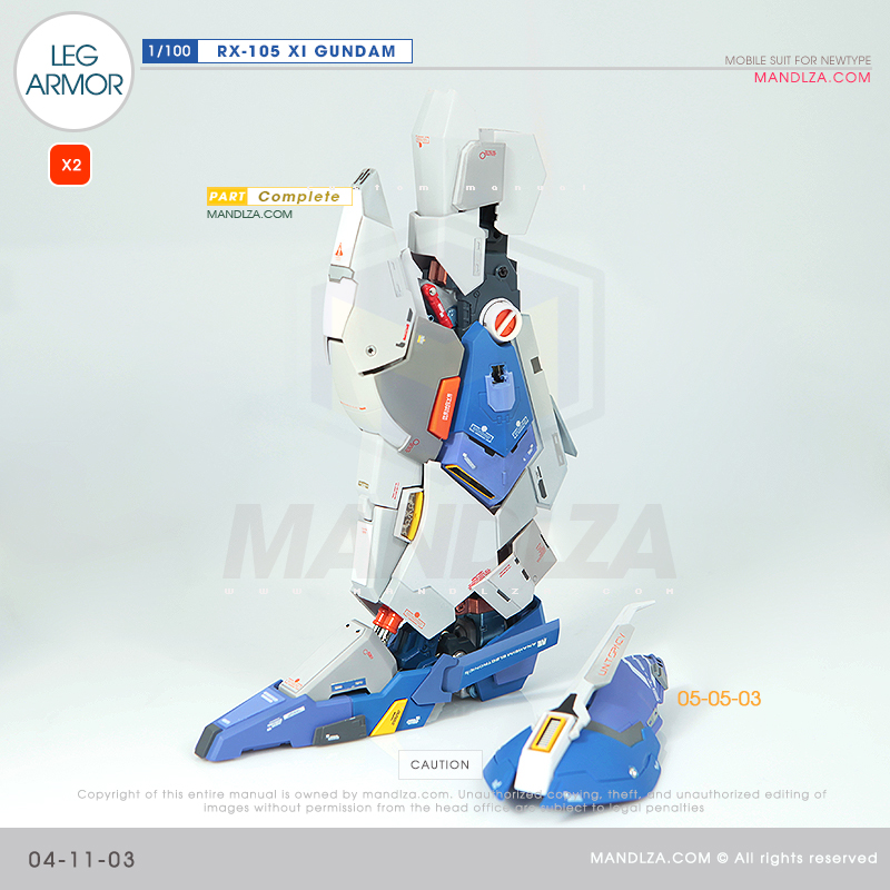 INJECTION] RX-105 XI GUNDAM LEG ARMOR 04-11