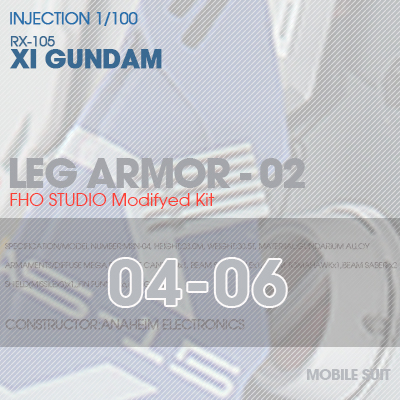 INJECTION] RX-105 XI GUNDAM LEG ARMOR 04-06