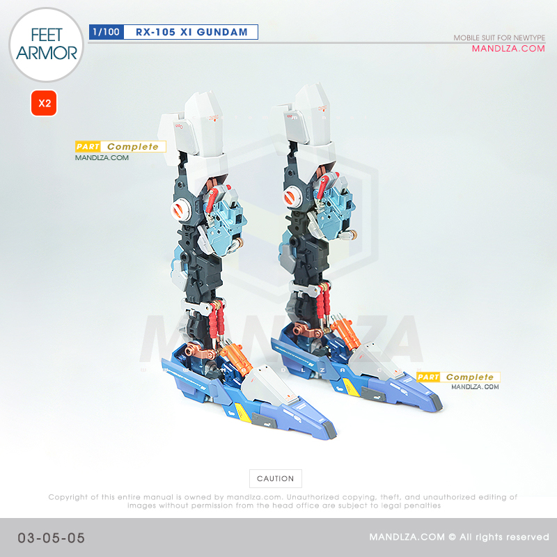 INJECTION] RX-105 XI GUNDAM FEET ARMOR 03-05