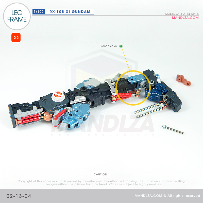 INJECTION] RX-105 XI GUNDAM LEG FRAME 02-13