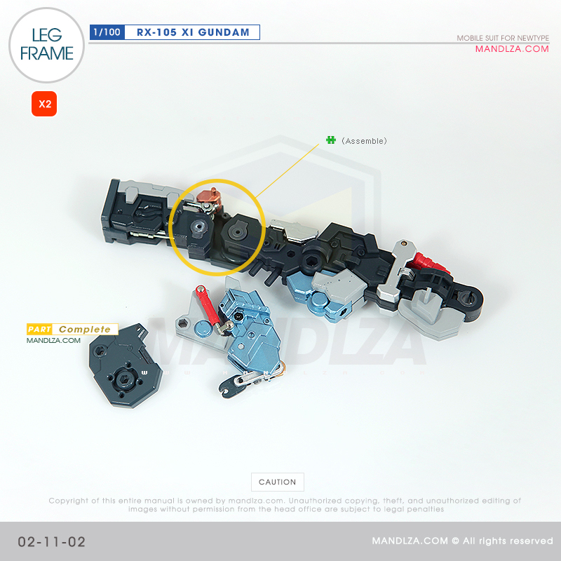 INJECTION] RX-105 XI GUNDAM LEG FRAME 02-11