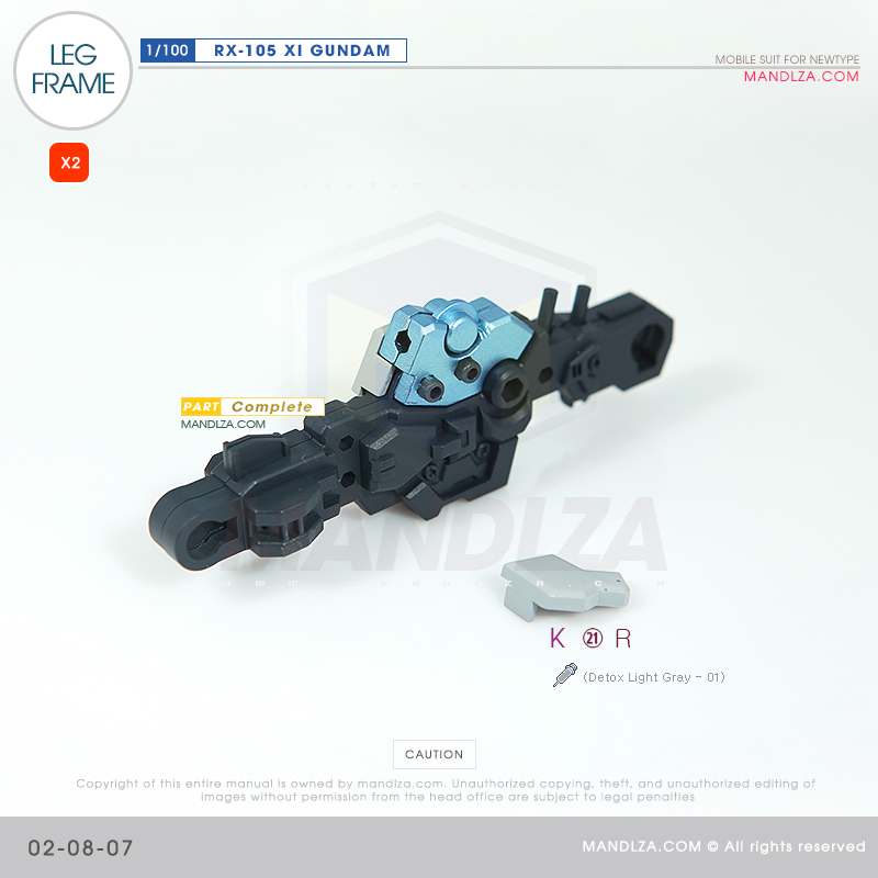 INJECTION] RX-105 XI GUNDAM LEG FRAME 02-08