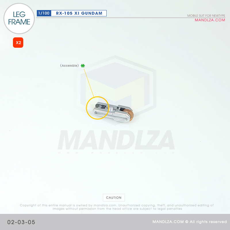 INJECTION] RX-105 XI GUNDAM LEG FRAME 02-03