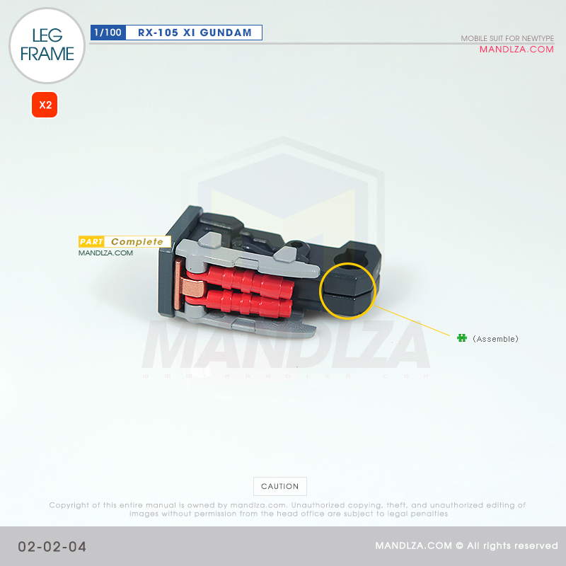 INJECTION] RX-105 XI GUNDAM LEG FRAME 02-02