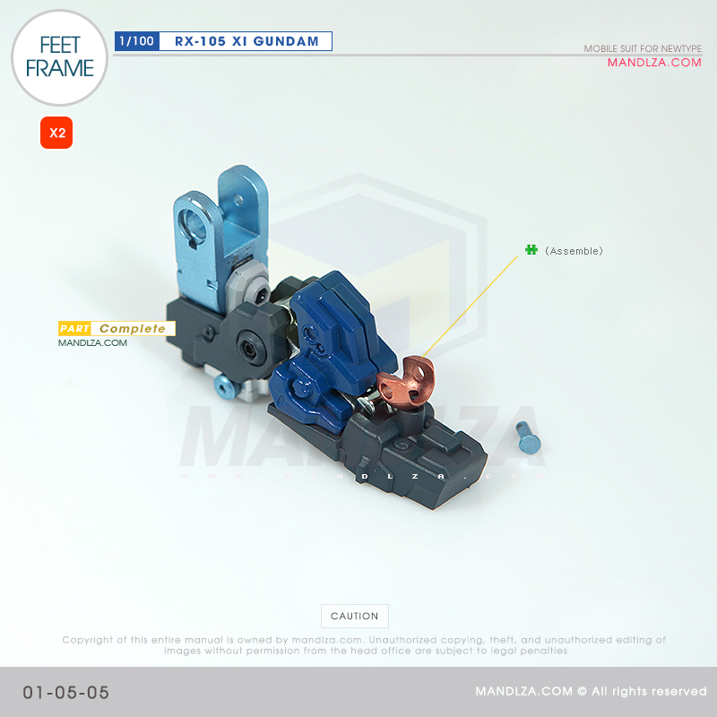 INJECTION] RX-105 XI GUNDAM FEET FRAME 01-05