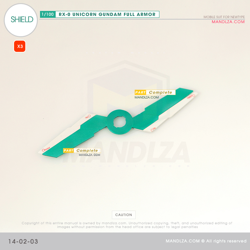 MG] RX-0 UNICORN GUNDAM SHIELD 14-02