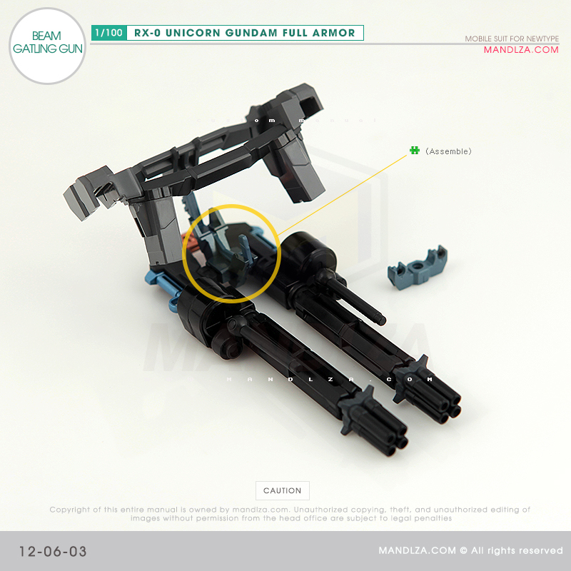 MG] RX-0 UNICORN GUNDAM BEAM GATLING GUN 12-06