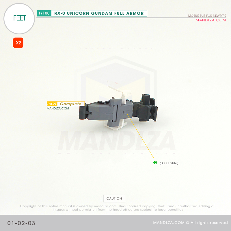 MG] RX-0 UNICORN GUNDAM FEET 01-02