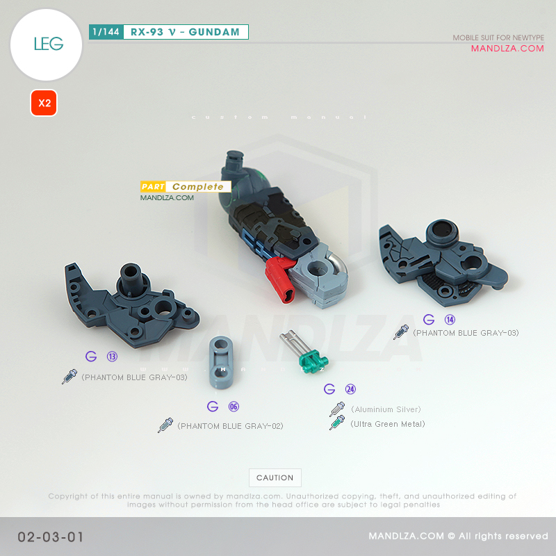 RG] RX-93 NEW GUNDAM LEG 02-03