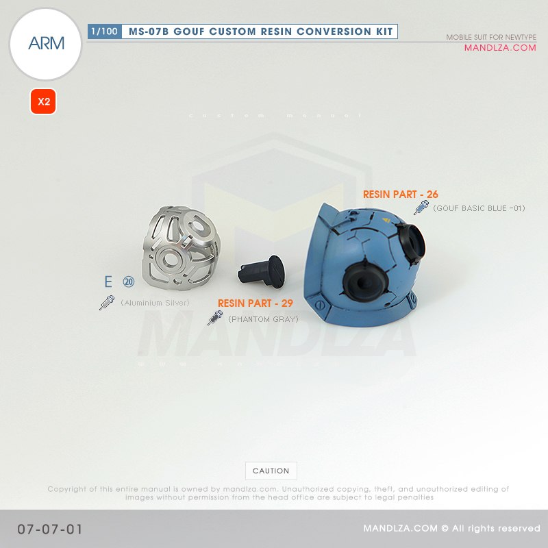 RESIN] MS07B GOUF CUSTOM ARM 07-07