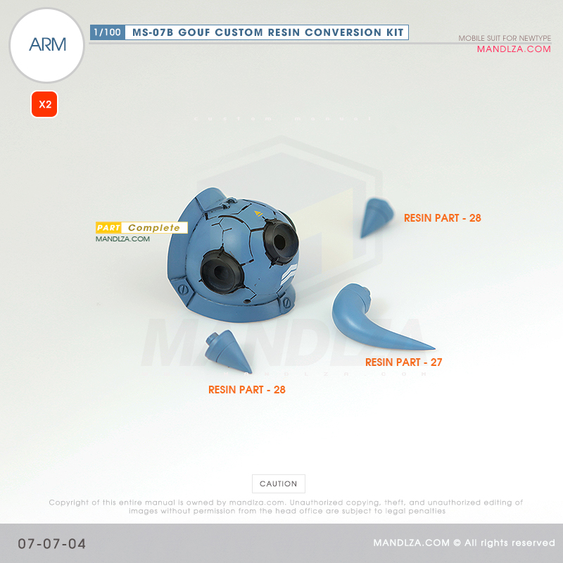 RESIN] MS07B GOUF CUSTOM ARM 07-07