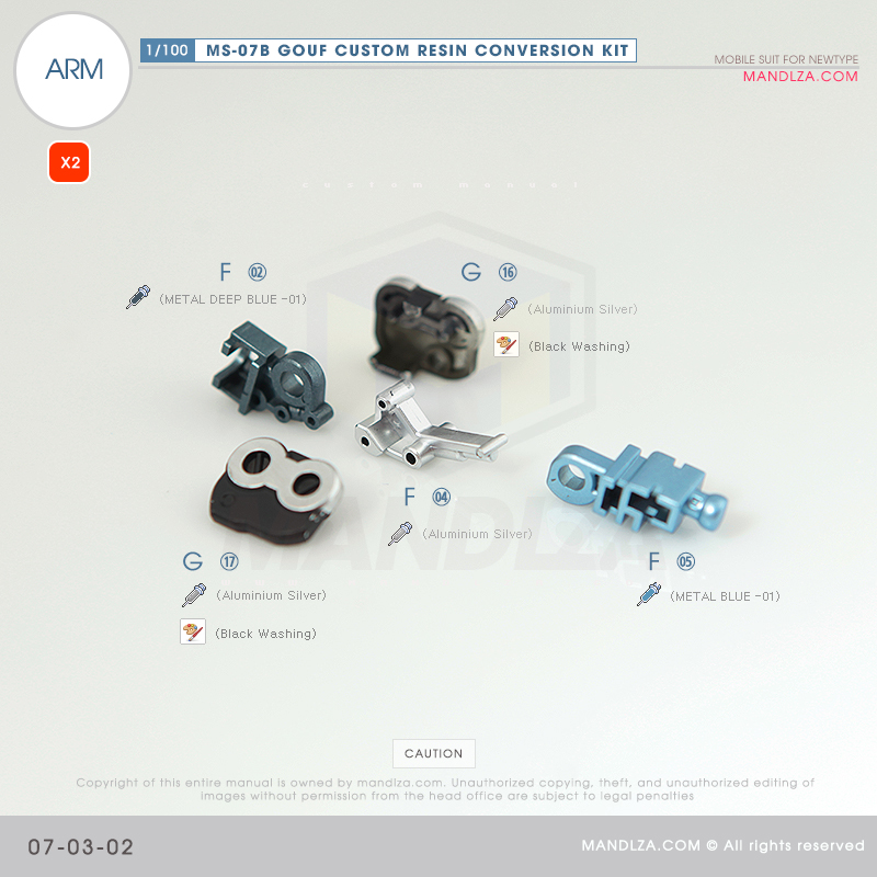 RESIN] MS07B GOUF CUSTOM ARM 07-03