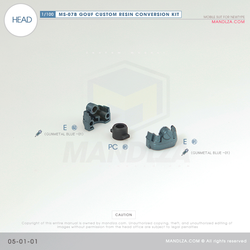 RESIN] MS07B GOUF CUSTOM HEAD 05-01
