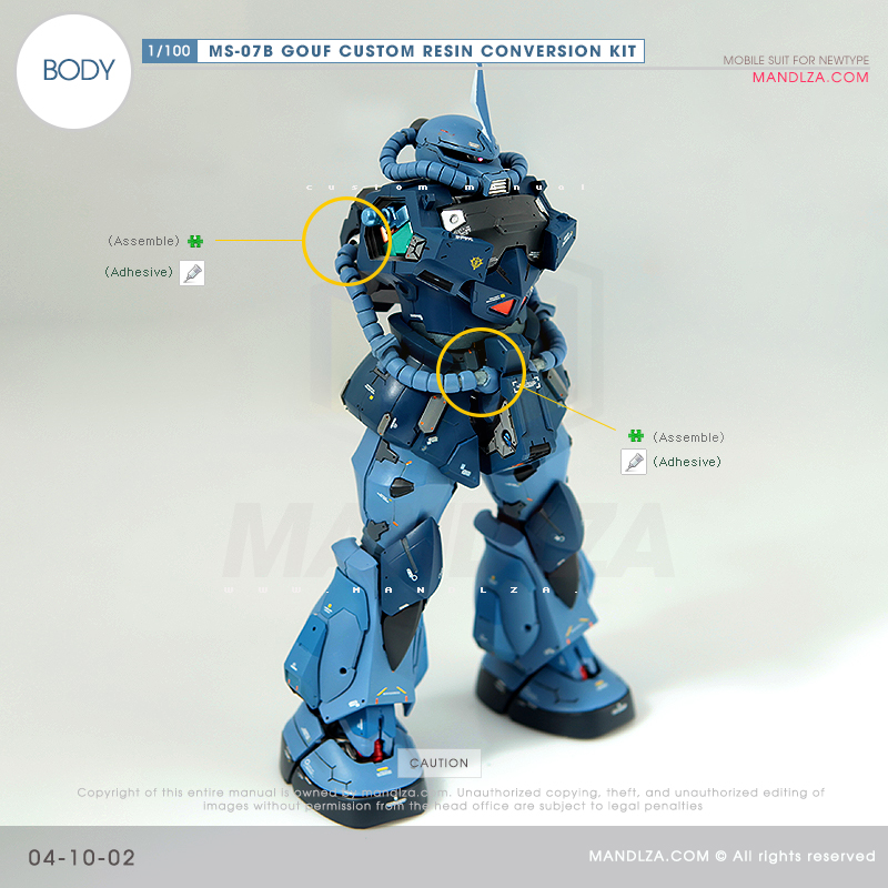 RESIN] MS07B GOUF CUSTOM BODY 04-10